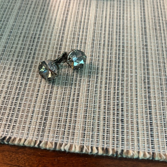 Sabika Silver Crystal Drop Earrings - Picture 3 of 3